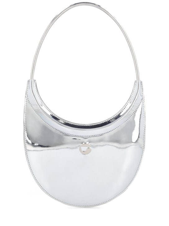 Coperni: Ring Swipe metallic faux leather bag - Silver - women_0 | Luisa Via Roma