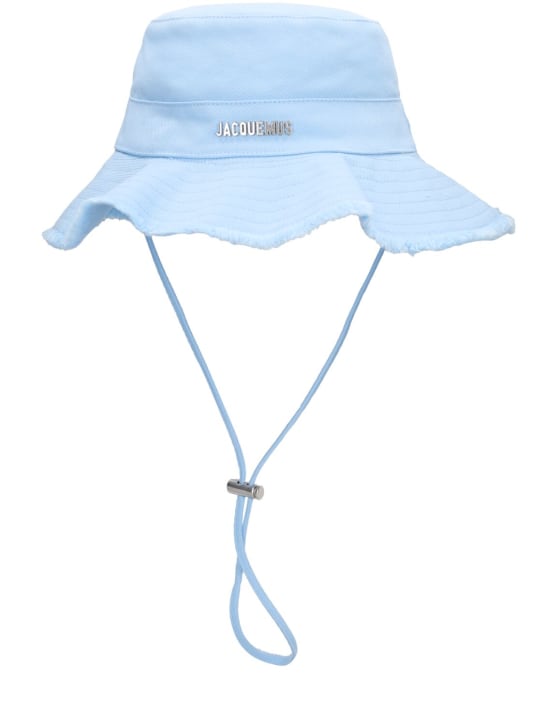 Jacquemus: Le Bob Artichaut cotton bucket hat - Blue - men_0 | Luisa Via Roma