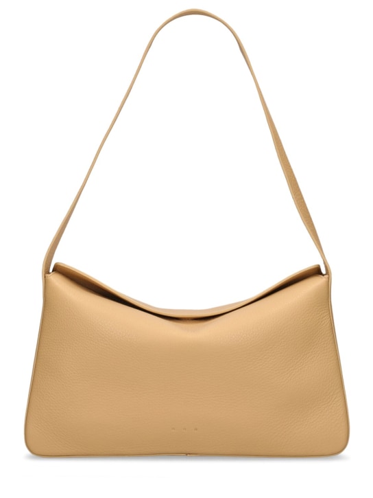 Aesther Ekme: Grained smooth leather shoulder bag - Champagne - women_0 | Luisa Via Roma