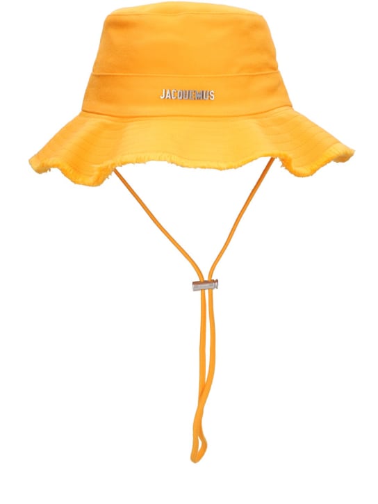 Jacquemus: Le Bob Artichaut cotton bucket hat - Orange - men_0 | Luisa Via Roma