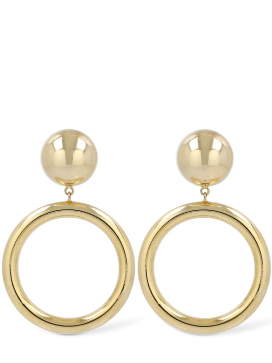 Moschino: Heart of Wool pendant earrings - Gold - women_0 | Luisa Via Roma