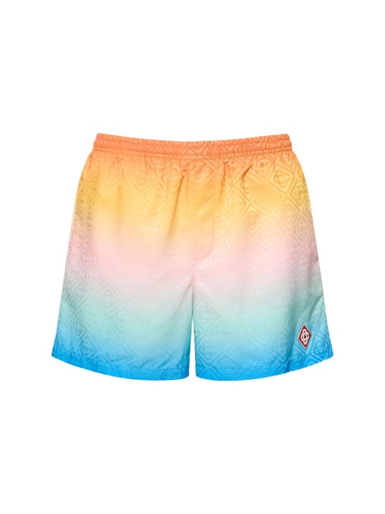 Casablanca: Jacquard swim shorts - Multicolor - men_0 | Luisa Via Roma
