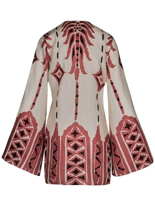 Johanna Ortiz: Desert Scout printed linen mini dress - women_1 | Luisa Via Roma