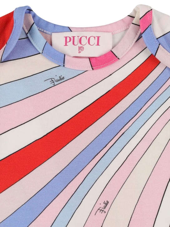 Pucci: 印花棉质平纹针织连体衣2件套装 - 象牙色 - kids-girls_1 | Luisa Via Roma