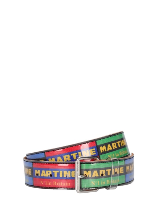 Martine Rose: Logo leather belt - Multicolor - men_0 | Luisa Via Roma