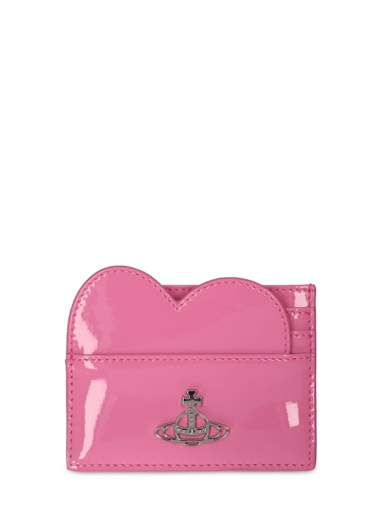 Vivienne Westwood: Shiny Heart leather card holder - women_0 | Luisa Via Roma
