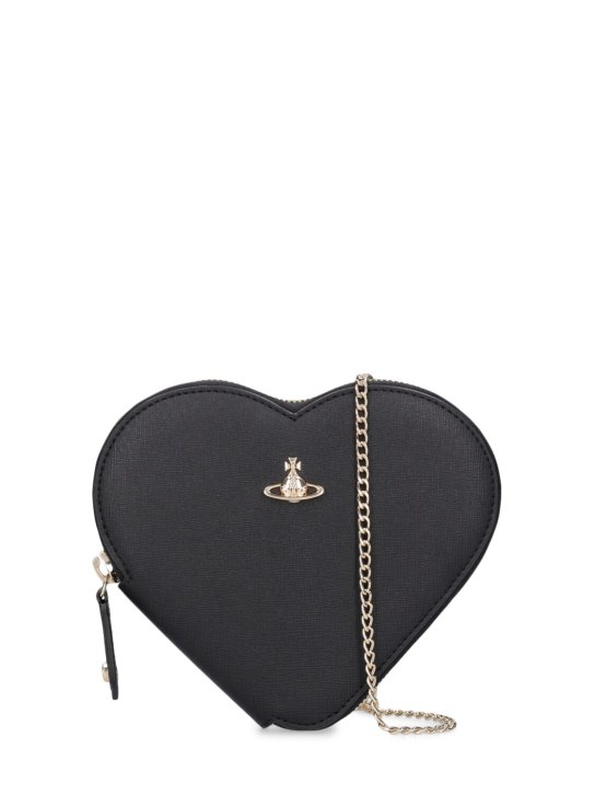 Vivienne Westwood: Heart faux leather bag - Black - women_0 | Luisa Via Roma