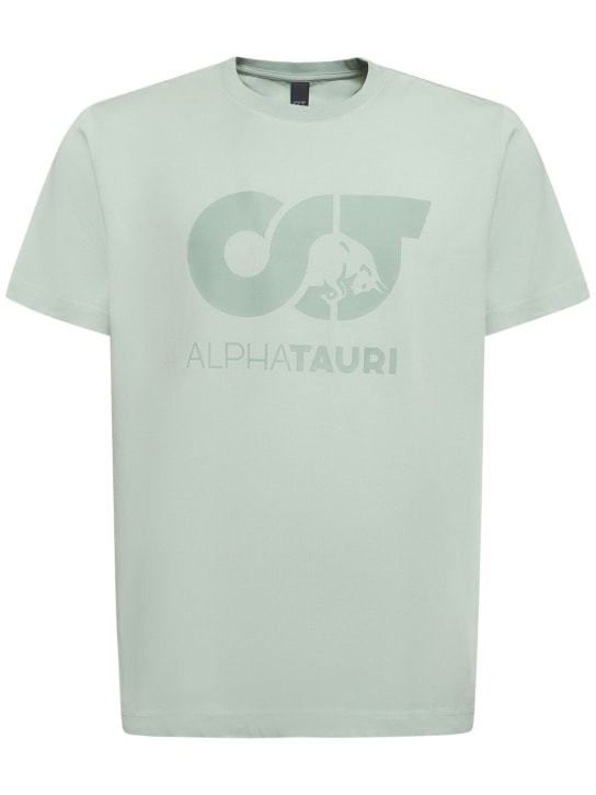 Alphatauri: T-shirt Jero con stampa - Dusty Mint - men_0 | Luisa Via Roma