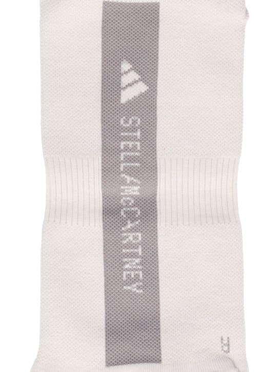 adidas By Stella McCartney: ASMC low socks - Siyah/Beyaz - women_1 | Luisa Via Roma