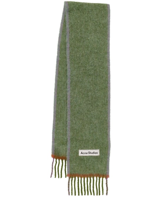 Acne Studios: Vally alpaca blend scarf - Çim Yeşili - women_0 | Luisa Via Roma