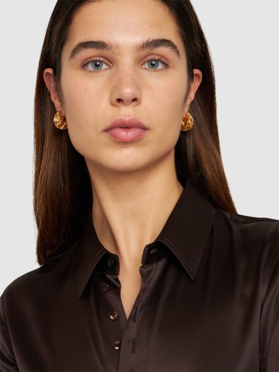 Paola Sighinolfi: Small Icon hoop earrings - Altın Rengi - women_1 | Luisa Via Roma