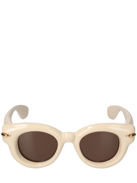 Loewe: Inflated round sunglasses - Cream - men_0 | Luisa Via Roma