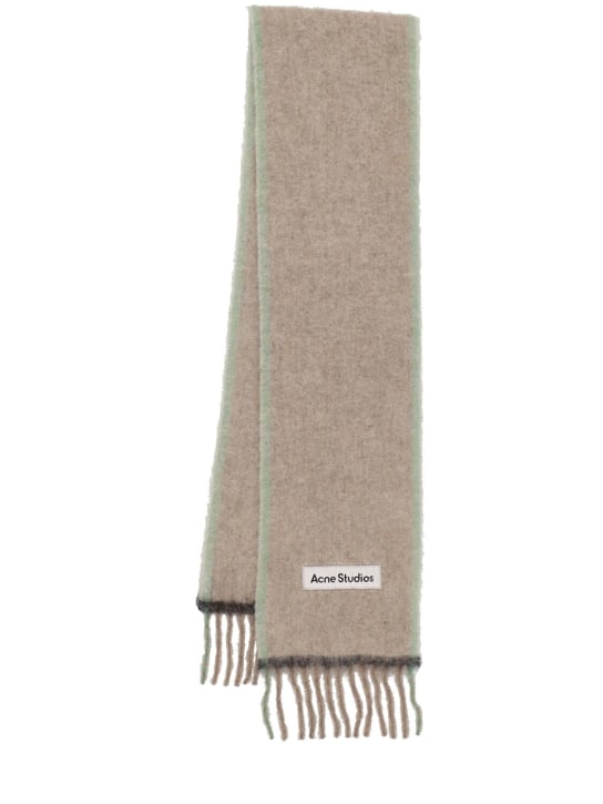 Acne Studios: Vally alpaca blend scarf - Beige/Grey - women_0 | Luisa Via Roma