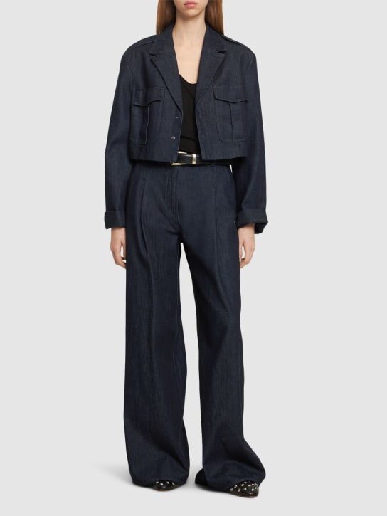 The Garment: Eclipse short cotton jacket - Blue - women_1 | Luisa Via Roma