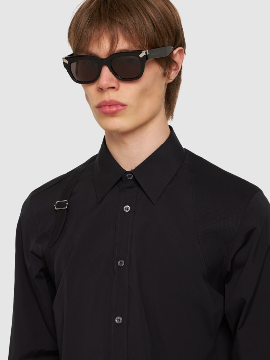Alexander McQueen: AM0439S Acetate sunglasses - Black - men_1 | Luisa Via Roma