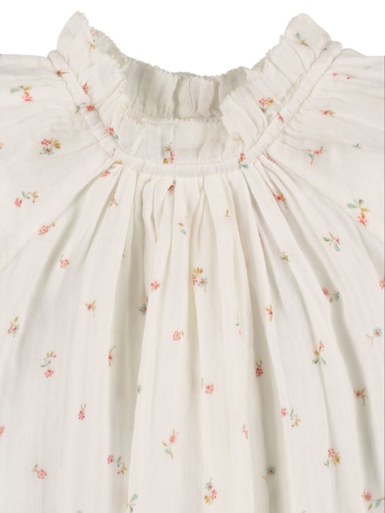 Bonpoint: Embroidered cotton poplin dress - White - kids-girls_1 | Luisa Via Roma