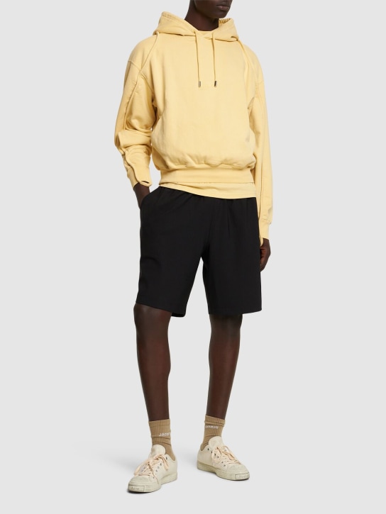 Jacquemus: Le Sweatshirt Camargue cotton hoodie - Yellow - men_1 | Luisa Via Roma