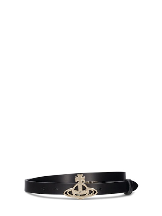 Vivienne Westwood: Small Line orb leather buckle belt - women_0 | Luisa Via Roma