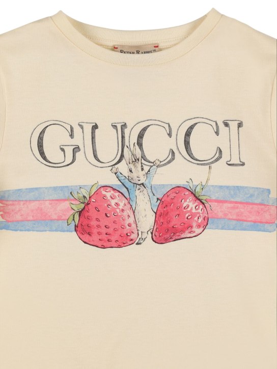 Gucci: Camiseta de algodón jersey - kids-girls_1 | Luisa Via Roma