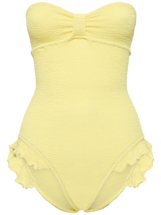 Reina Olga: Laila strapless one piece swimsuit - Yellow - women_0 | Luisa Via Roma