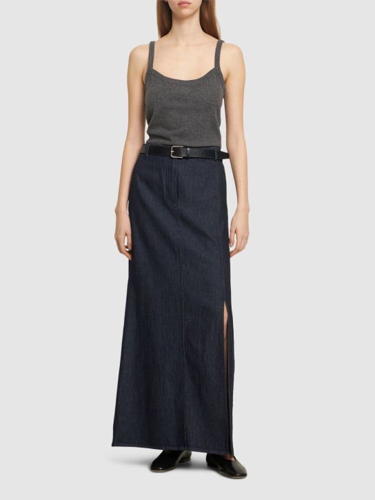 The Garment: Eclipse Strap cotton midi skirt - Mavi - women_1 | Luisa Via Roma