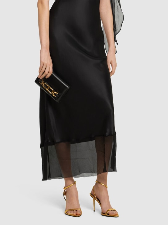 Tom Ford: Sac porté épaule mini en cuir Whitney Box - Noir - women_1 | Luisa Via Roma