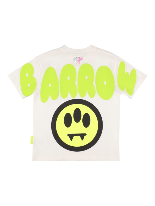 Barrow: コットンジャージーTシャツ - オフホワイト - kids-girls_0 | Luisa Via Roma