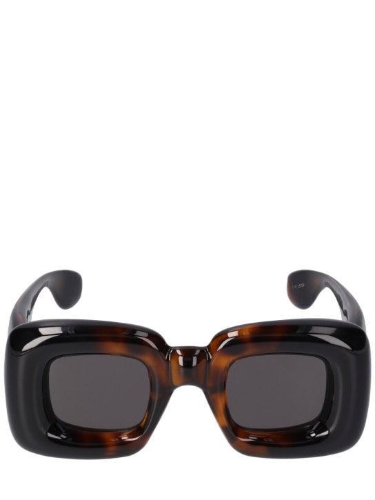Loewe: Eckige, aufgeblasene Sonnenbrille - Schwarz - men_0 | Luisa Via Roma