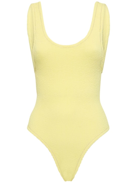 Reina Olga: Ruby scrunch one piece swimsuit - Yellow - women_0 | Luisa Via Roma