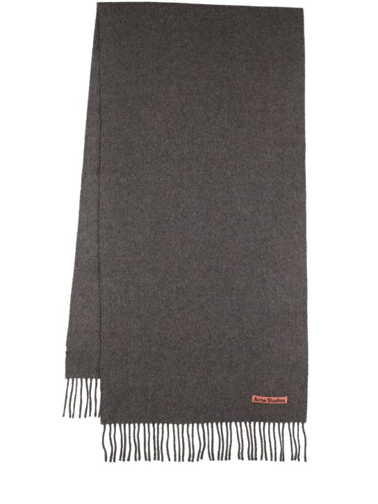 Acne Studios: Canada wool scarf - Heather Grey - women_0 | Luisa Via Roma