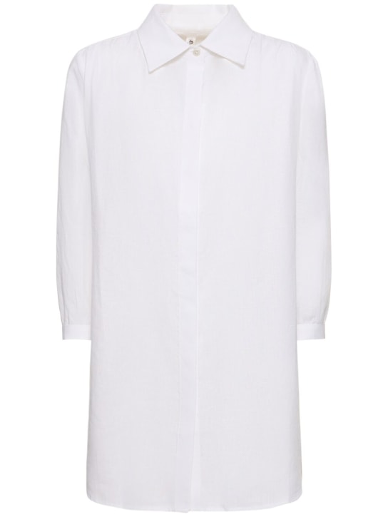 Reina Olga: Reby poplin maxi shirt - White - women_0 | Luisa Via Roma