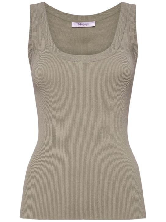 Max Mara: Siro crepe tank top - women_0 | Luisa Via Roma