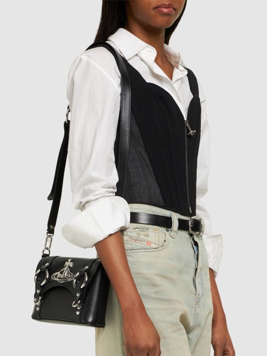 Vivienne Westwood: Kim smooth leather crossbody bag - women_1 | Luisa Via Roma