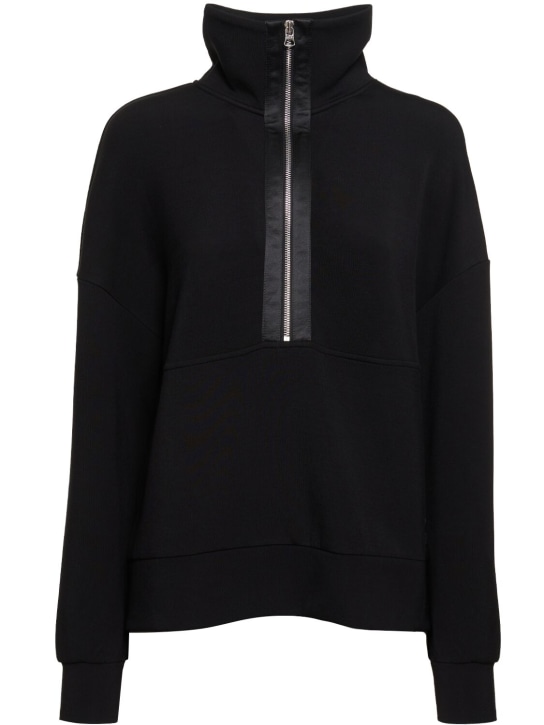 Varley: Keller half zip sweater - Siyah - women_0 | Luisa Via Roma