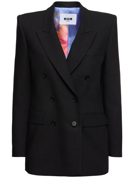 MSGM: Viscose blend blazer - women_0 | Luisa Via Roma