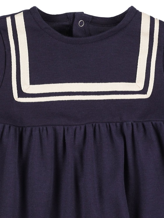 Petit Bateau: Cotton sailor dress - Navy - kids-girls_1 | Luisa Via Roma