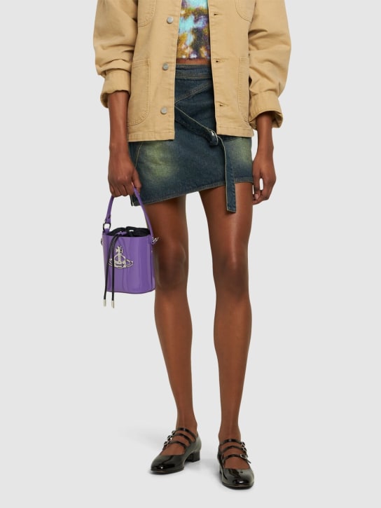 Vivienne Westwood: Daisy leather bucket bag - Purple - women_1 | Luisa Via Roma
