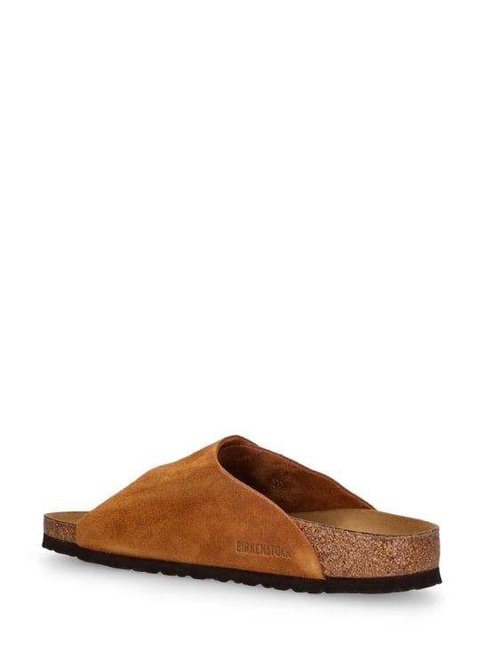 BIRKENSTOCK: Zurich suede sandals - Brown - men_3 | Luisa Via Roma
