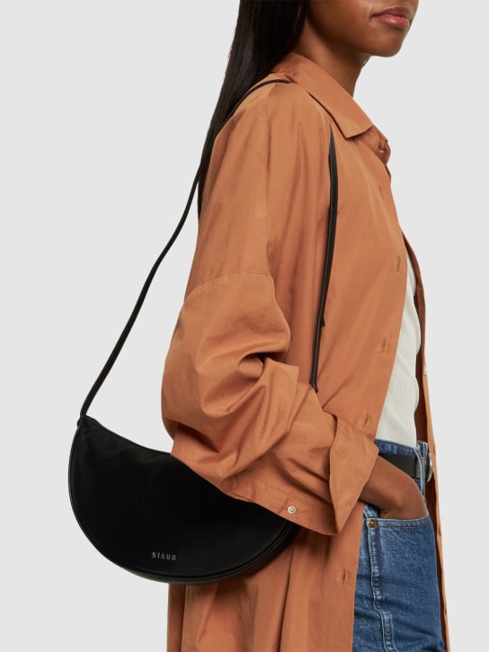 Staud: Walker leather shoulder bag - Black - women_1 | Luisa Via Roma