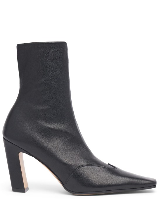 Khaite: 85mm Nevada stretch ankle boots - Black - women_0 | Luisa Via Roma