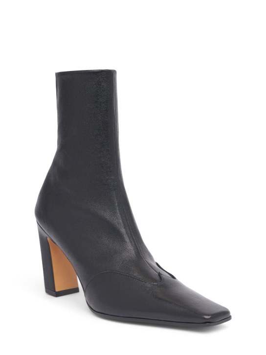Khaite: 85mm Nevada stretch ankle boots - Black - women_1 | Luisa Via Roma