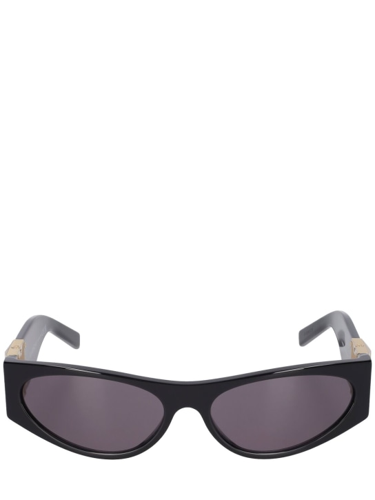 Givenchy: Gafas de sol redondas 4G de acetato - Black/Smoke - men_0 | Luisa Via Roma