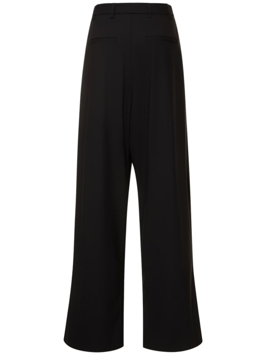 Giuseppe Di Morabito: Stretch wool wide pants - Black - women_4 | Luisa Via Roma