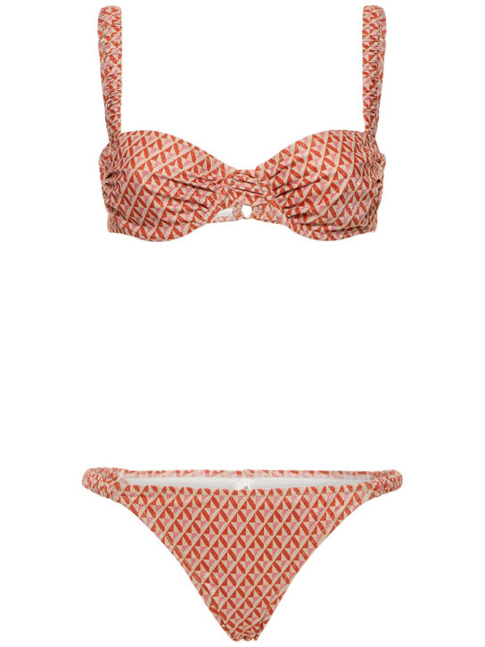 Reina Olga: Marti printed bikini - Orange/Multi - women_0 | Luisa Via Roma