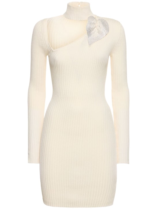 Giuseppe Di Morabito: Cotton mini dress - Beyaz - women_0 | Luisa Via Roma