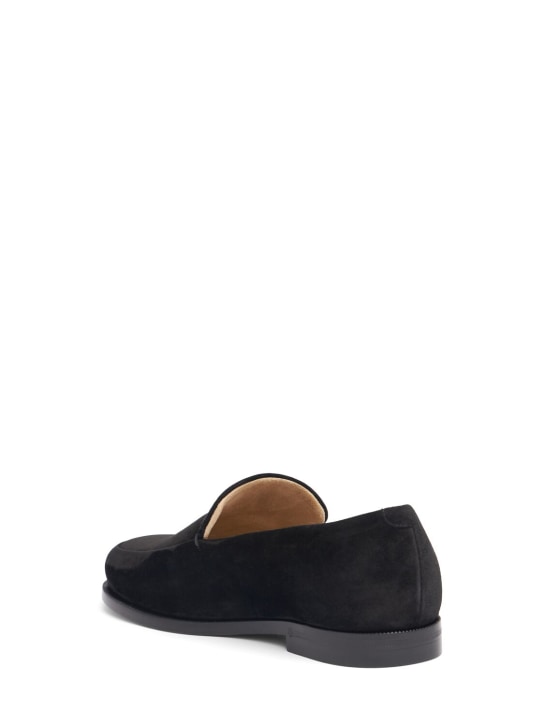 Khaite: 10mm Alessio leather loafers - Black - women_1 | Luisa Via Roma