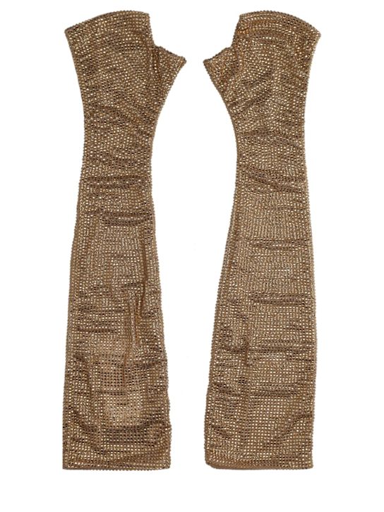 Giuseppe Di Morabito: Hotfix fingerless gloves - women_0 | Luisa Via Roma