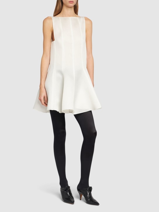 Khaite: Mags silk mini dress - Beyaz - women_1 | Luisa Via Roma