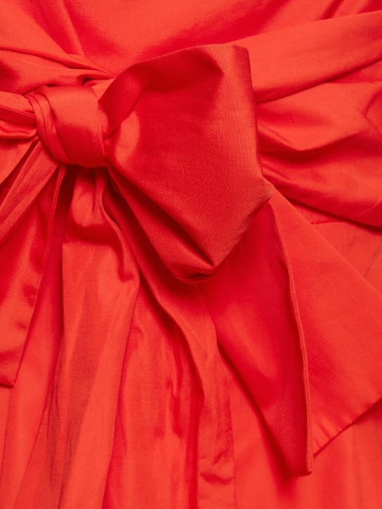 Cecilie Bahnsen: Valentina one shoulder cotton midi dress - Poppy Red - women_1 | Luisa Via Roma