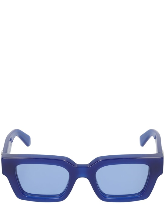 Off-White: Gafas de sol de acetato - Azul - men_0 | Luisa Via Roma